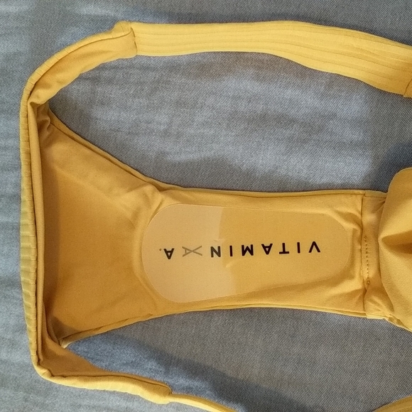 Vitamin A Moss Triangle Bikini Top Carmen Cheeky High Leg Bottom Marigol… - Picture 7 of 9